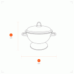 تصویر سوپ خوری لعابی سایز 20 گاردن باریکو