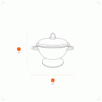 تصویر سوپ خوری لعابی سایز 20 مینت باریکو