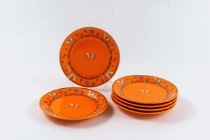 تصویر ست پیش دست 6 عددی مدل هرمس نارنجی باریکو